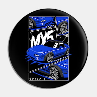 Blue miata jdm manga style Pin