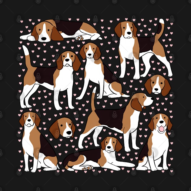 Cute beagle dog pattern by Yarafantasyart