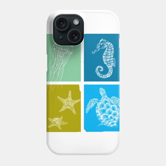 Sea life print Phone Case by rachelsfinelines