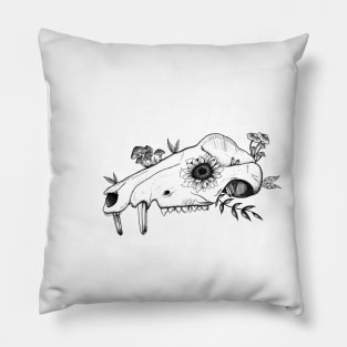 Opossum Skull Design Pillow