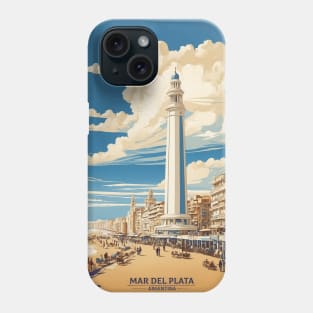 Mar del Plata Argentina Vintage Tourism Poster Phone Case