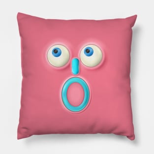 Smiling emoticon on a pink background. Pillow