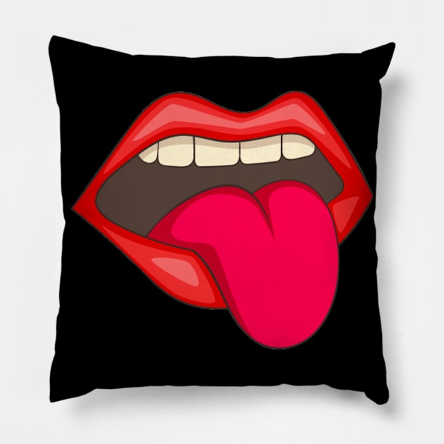 Stop Corona Virus Covid 19 And Poke Your Tongue At It Pillow by Graffix