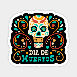 Dia de muertos - skull Magnet