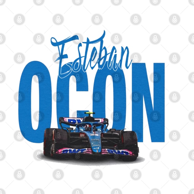 Esteban Ocon Racing Car by lavonneroberson