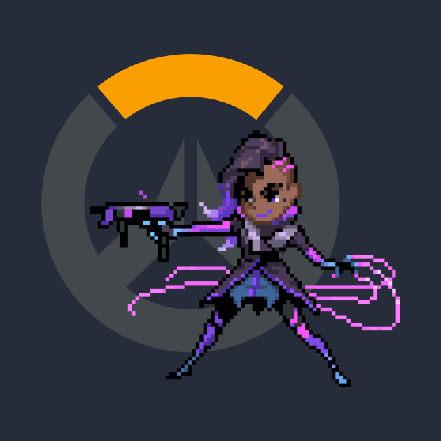 Overwatch - 16-Bit Sombra W/ Logo by wyckedguitarist