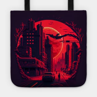 80s Cyberpunk Night City Tote