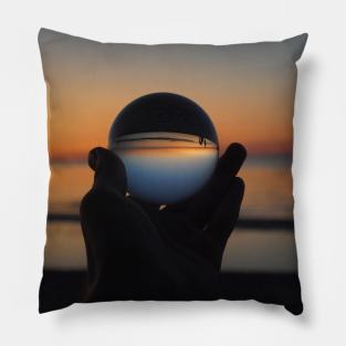 sunset in a sphere Pillow