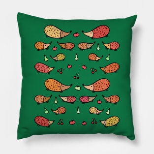 Cute and Colorful Hedgehog Pattern Pillow