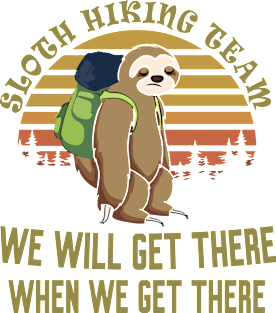 Sloth Hiking Team Magnet