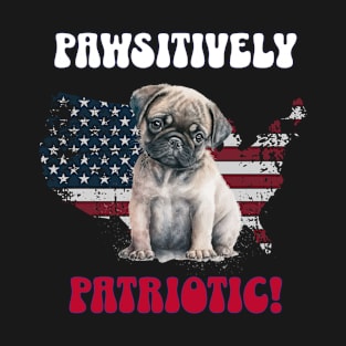 4th of July Independence Day Patriotic French Bulldog Funny Design for Dog Lovers T-Shirt