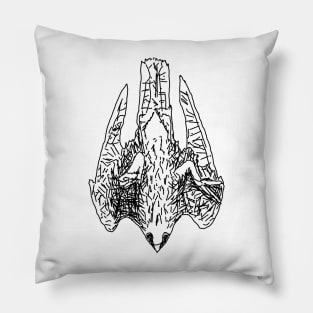 Peregrine Falcon - Dark on Light Pillow