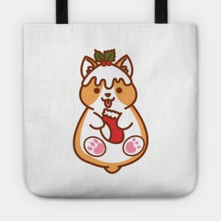 Christmas Corgi Tote