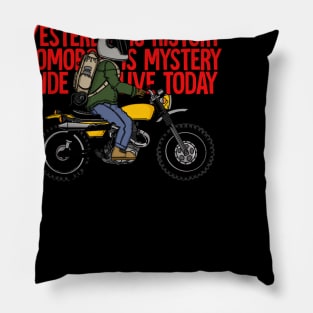 YESTERDAY IS HISTORY,TOMOROW IS MYSTERY Pillow