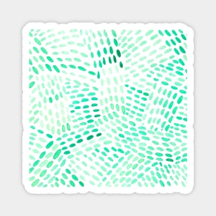 Watercolor dotted lines - mint green Magnet