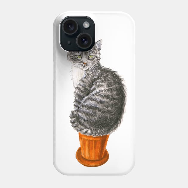 Potted cat Phone Case by katerinamk