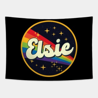Elsie // Rainbow In Space Vintage Style Tapestry