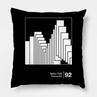 Aphex Twin - Pulsewidth / Minimalist Style Graphic Design Pillow