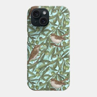 Nightingales in the olive tree Phone Case