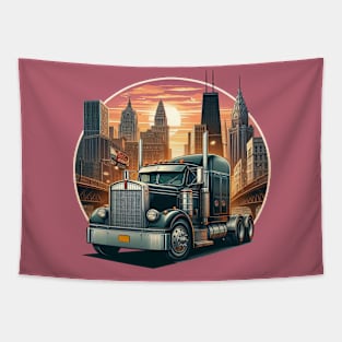 Semi Truck Lorry Big Rig 18 Wheeler Tapestry