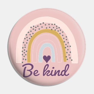 Be kind with boho rainbow Pin