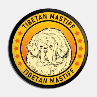 Tibetan Mastiff Dog Portrait Pin