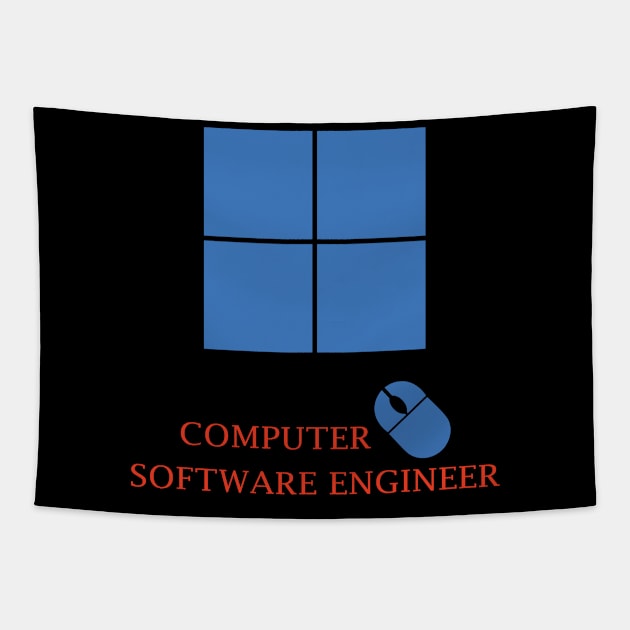 computer software engineer best design Tapestry by PrisDesign99