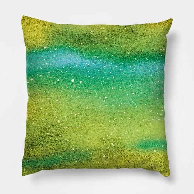 Jungle Green Galaxy Pillow by KindlyHarlot