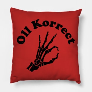 Oll Korrect black Pillow