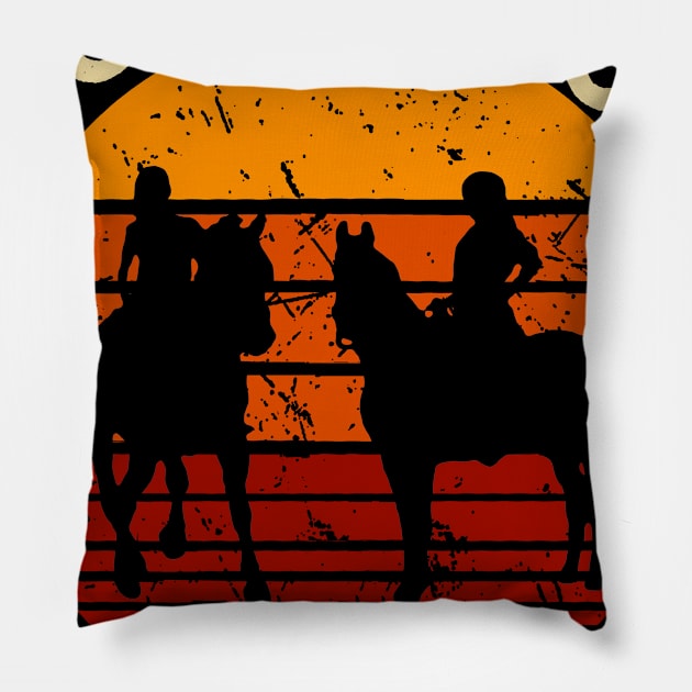 I Get Us Out Of Trouble Gift For Riding Horse Lover Pillow by EduardjoxgJoxgkozlov