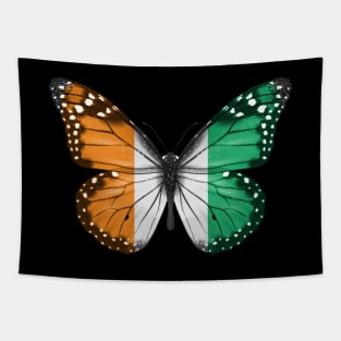 Ivorian Flag  Butterfly - Gift for Ivorian From Ivory Coast Tapestry