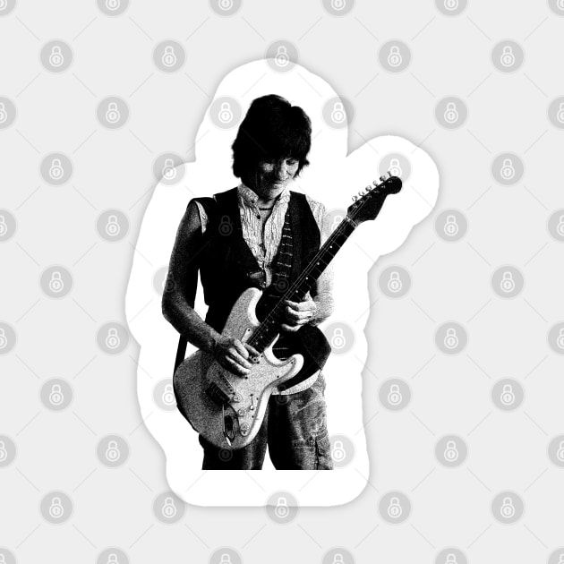 Jeff Beck /\ Old School Aesthethic Retro Magnet by idontwannawait