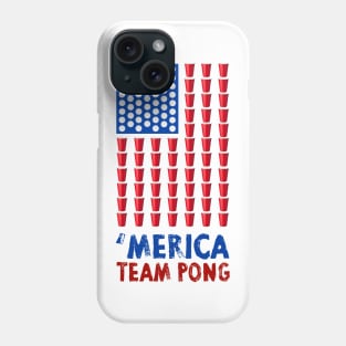 Beer Pong American Flag T shirt 4th of July Merica USA T-Shirt Phone Case