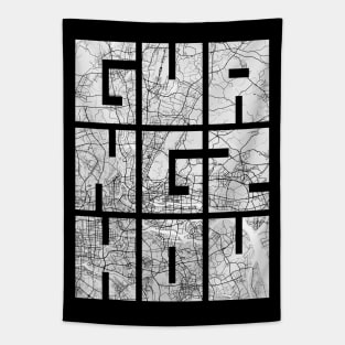 Guangzhou, China City Map Typography - Light Tapestry