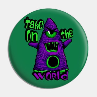 Purple Tentacle Monster Pin