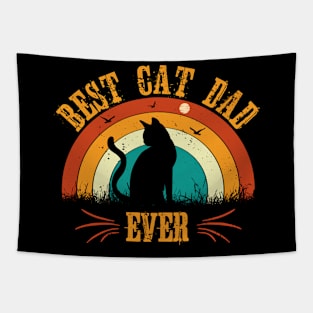 Retro BEST Cat DAD Ever Tapestry