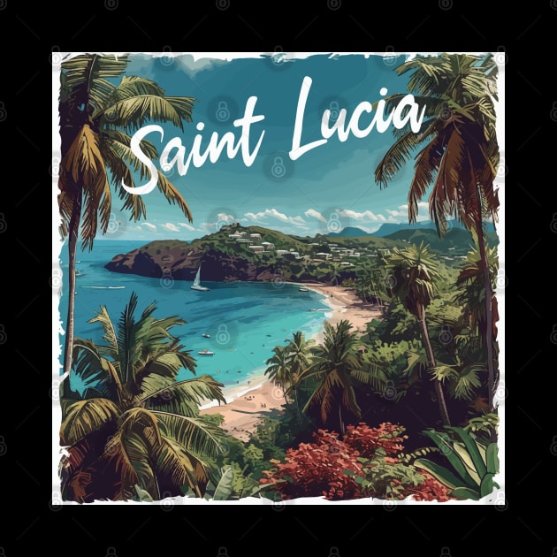 Saint Lucia (White Lettering) by VelvetRoom