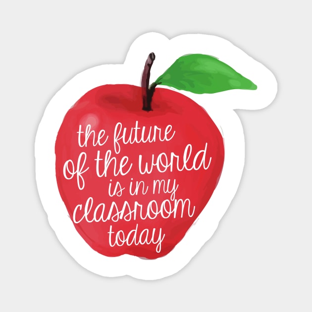 The Future of the World Apple Magnet by annmariestowe