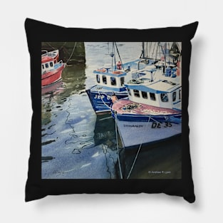 Boats at Pittenweem Harbour Pillow