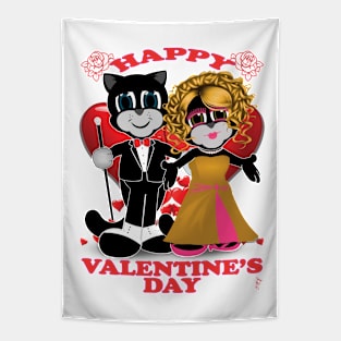 Zapped Kat Happy Valentine’s Day by Swoot Tapestry