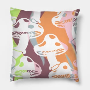 Crazy Boho Mushroom Pattern 2 Pillow