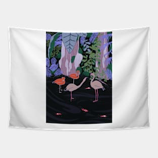 flamingo family Tapestry