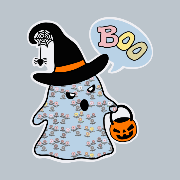 Boo! Blue Halloween Ghost! by IdinDesignShop