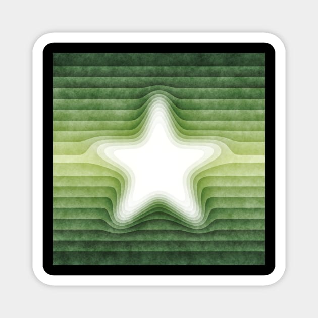 Green Star Magnet by perkinsdesigns