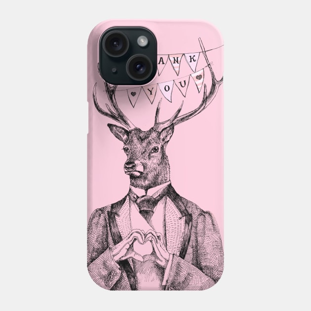 Thank you deer Phone Case by Redilion