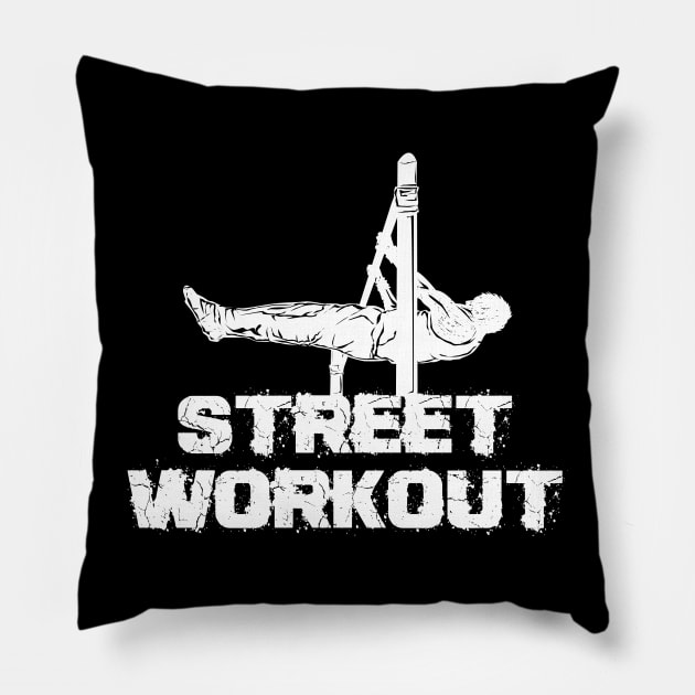 Front Lever - Street Workout Pillow by Speevector