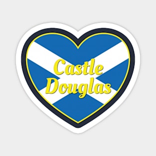 Castle Douglas Scotland UK Scotland Flag Heart Magnet