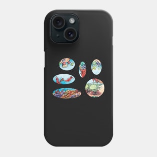 Vibrant Undersea Creatures ft. seahorses, starfish and anenome Phone Case