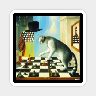 cat chess Magnet