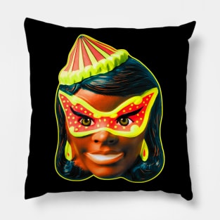 Mask of a Lady in A Mask Pillow